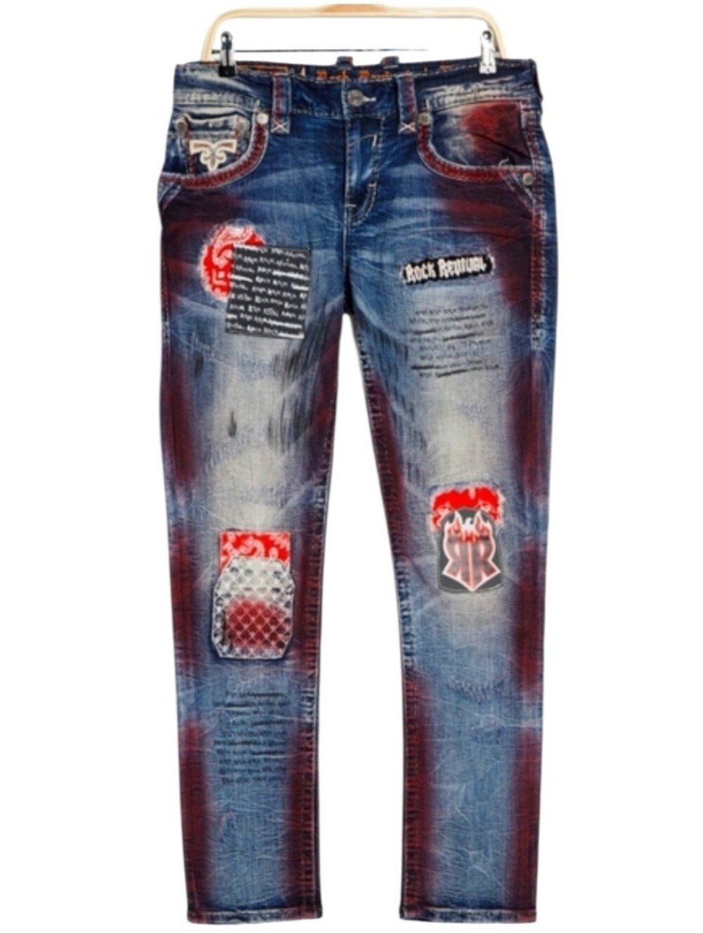 🆕️Rock Revival Limited Edition Jaser Slim Taper Jeans. Men's Size: W38x32L.